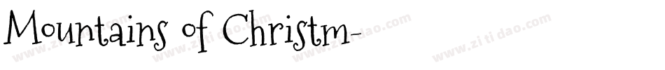 Mountains of Christm字体转换
